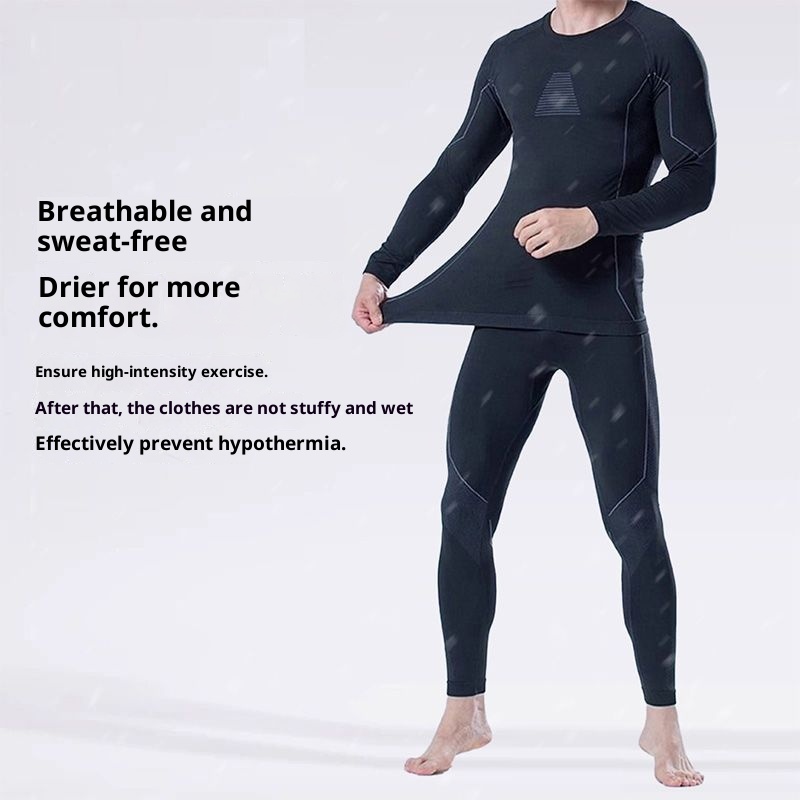 Sous-vêtements thermiques fonctionnels d'extérieur (automne/hiver) imperméables et résistants au froid, pour le ski, la course à pied, la randonnée et l'alpinisme, pour hommes et femmes._voghion.com