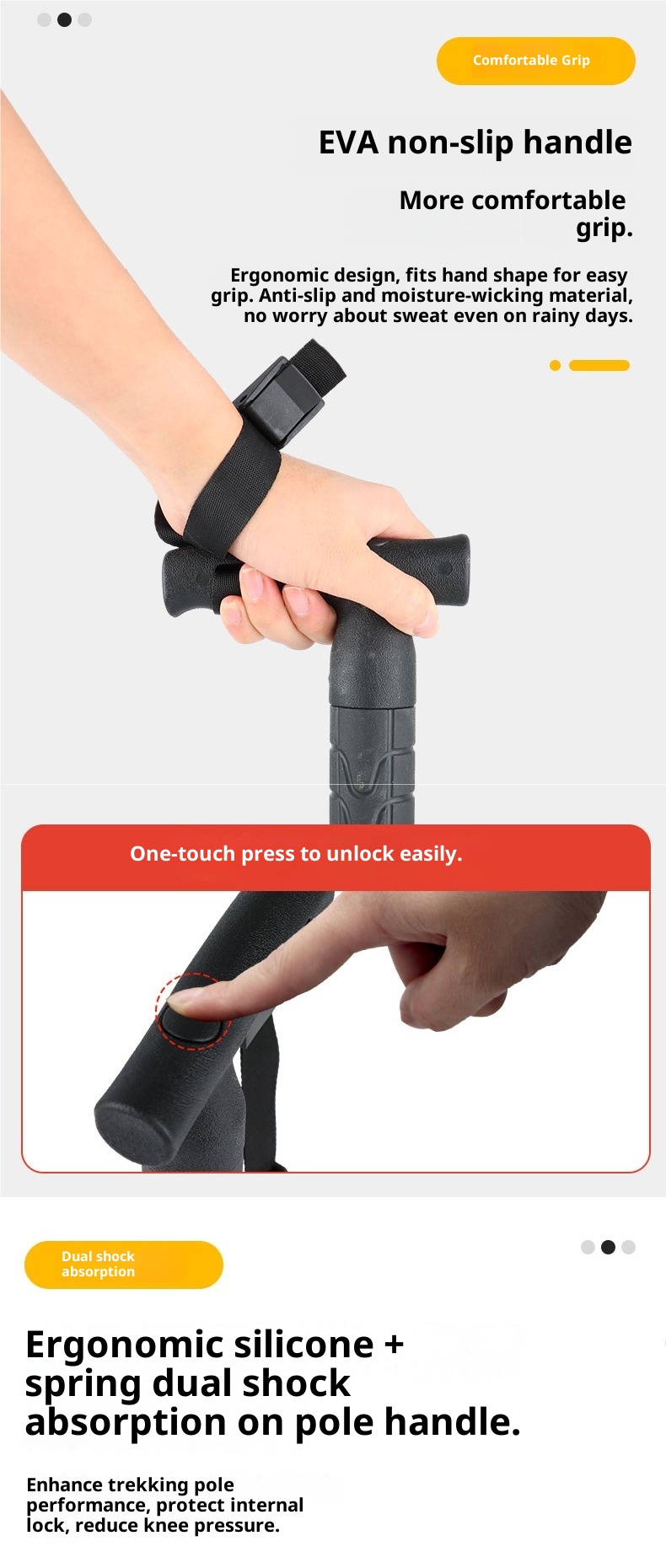 001 Bastone da trekking Fox Bastone da passeggio per autodifesa professionale per escursioni all'aperto, multifunzionale, in lega di alluminio retrattile_voghion.com