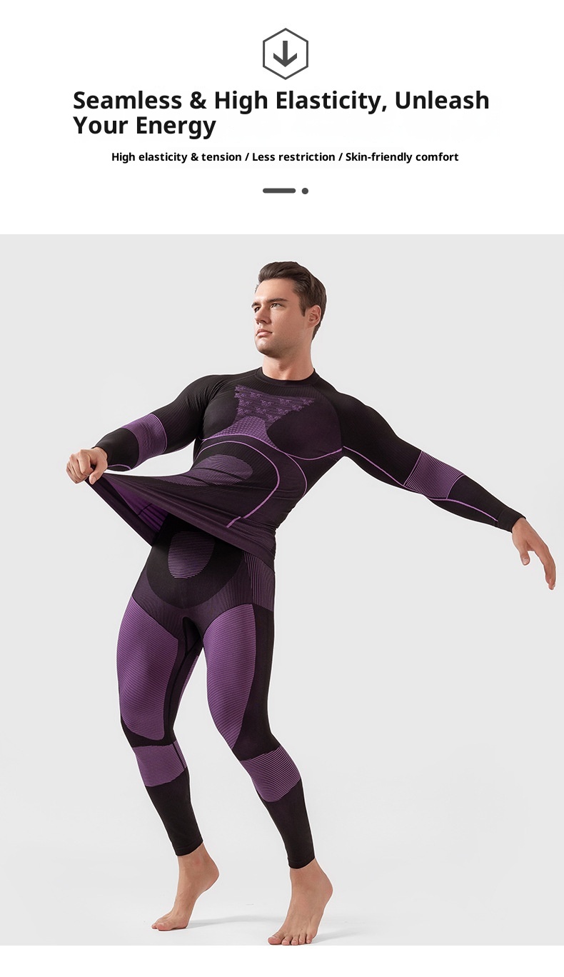 001 Neue Winter-Skihose, schnelltrocknend, für Damen und Herren, Outdoor-Sportarten wie Radfahren, schweißableitend, wärmekomprimierend_voghion.com