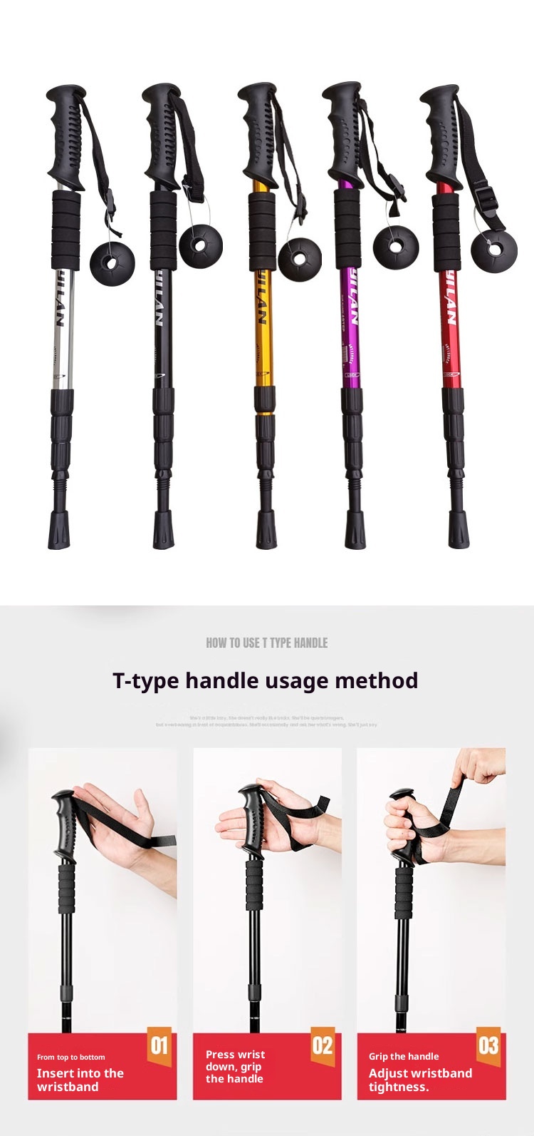 001 Professionelle Outdoor-Trekkingstöcke, teleskopierbar, faltbar, multifunktional, zur Selbstverteidigung für Männer, Frauen und Kinder_voghion.com