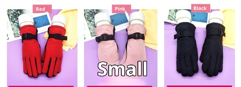 001 Thickened Ski Gloves For Women Winter Korean Version Cold-Proof Warm Cycling Cotton Fleece Student Electric Bike_voghion.com