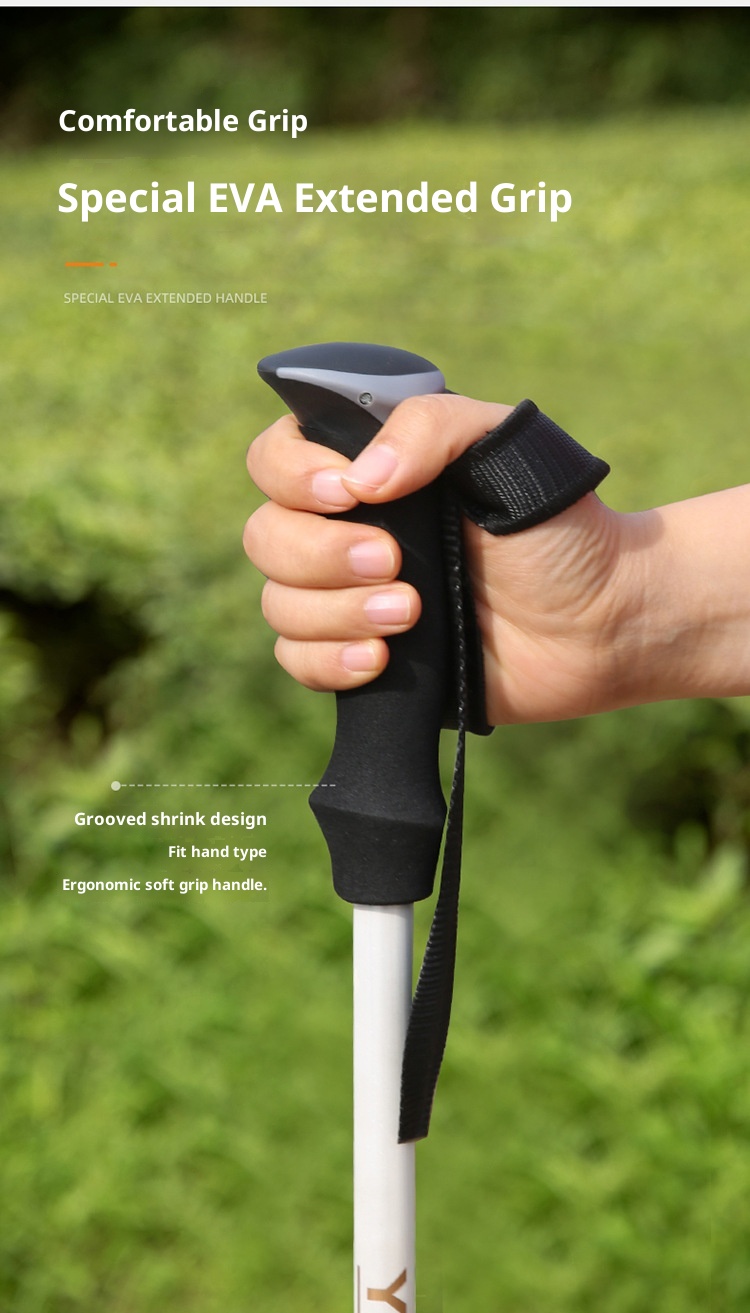 001 Direkt vom Hersteller: Ultraleichter, teleskopierbarer Trekkingstock aus Kohlefaser – ideal zum Wandern, Klettern und Trekking._voghion.com