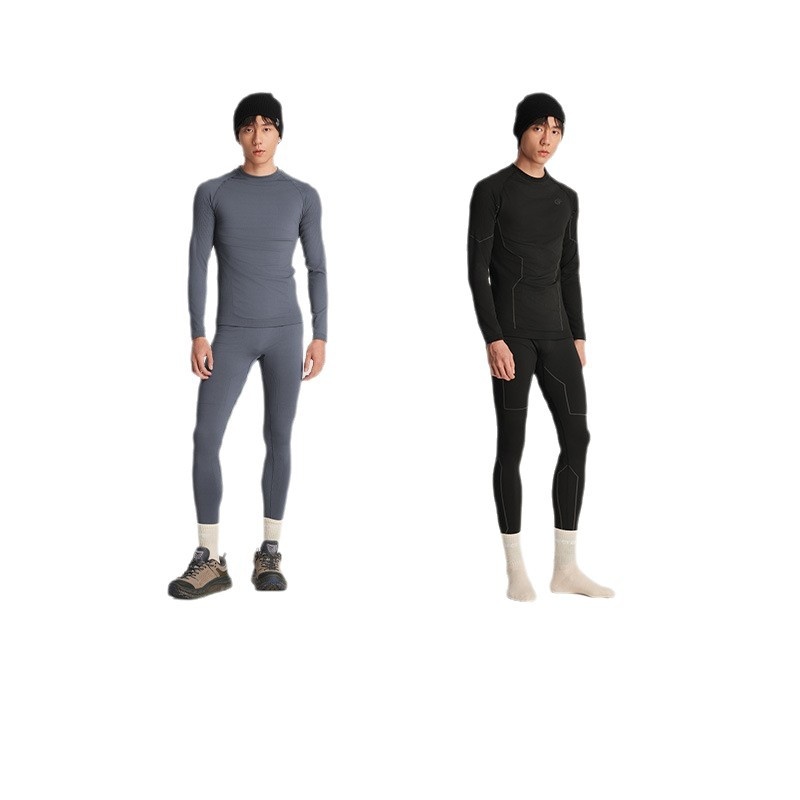 001 TANPO Outdoor Men's Thermal Underwear Set Skiing Sports Running Quick-Dry Layer Autumn Winter Base Shirt And Pants_voghion.com
