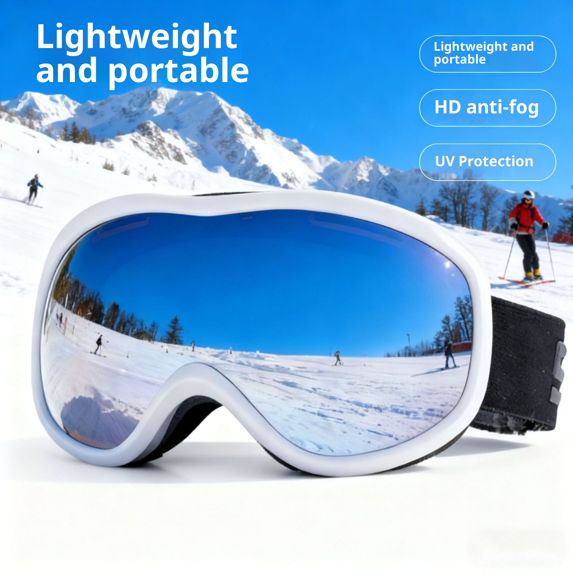 001 Manufacturer New Model Unisex Portable Large Field Of View Anti-Fog HD Clip-On Prescription Ski Goggles_voghion.com