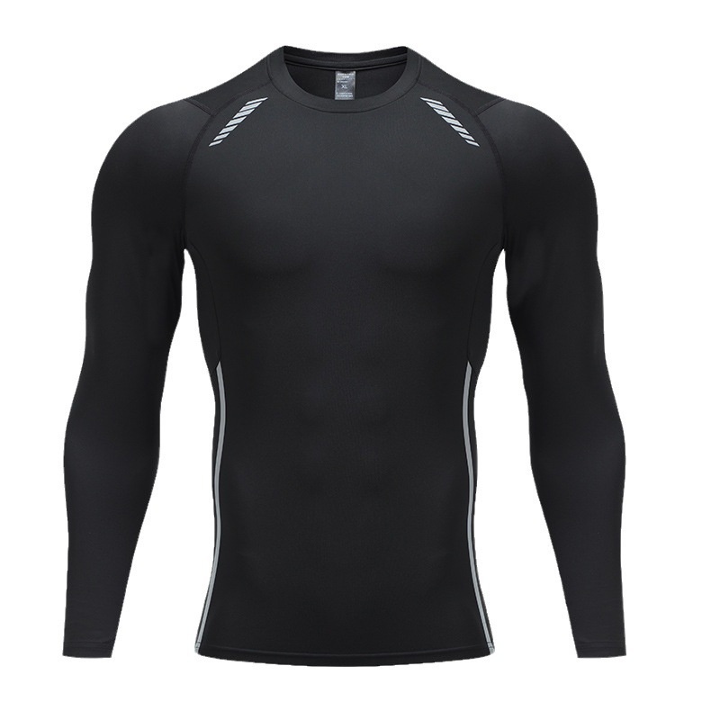 001 2024 Autumn New Quick-Dry Long Sleeve Compression Shirt For Men, Cycling Skiing Base Layer, Children's Running Sports_voghion.com