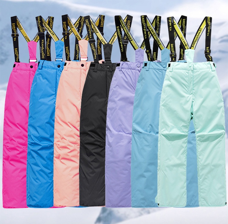 001 Completo da bambina per bambine, Pantaloni da sci per ragazzi, impermeabili e antivento, caldi e foderati in pile_voghion.com