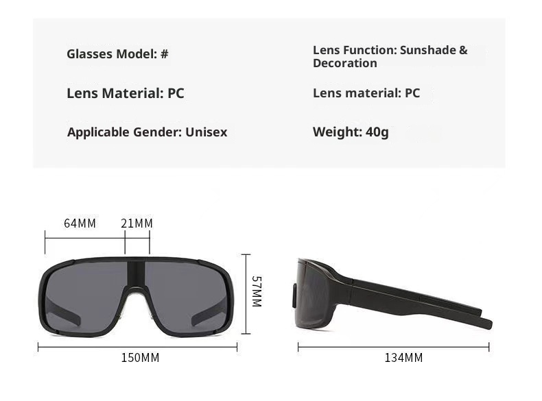 Gafas de ciclismo extragrandes para exteriores, ideales para montañismo, esquí y otras actividades al aire libre. Resistentes al viento, con protección UV y gafas de sol deportivas._voghion.com