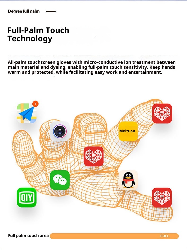 001 Warm Touchscreen Leather For Men Winter Outdoor Windproof Cold-Proof Cycling Fleece-Lined Thickened Motorcycle Gloves_voghion.com