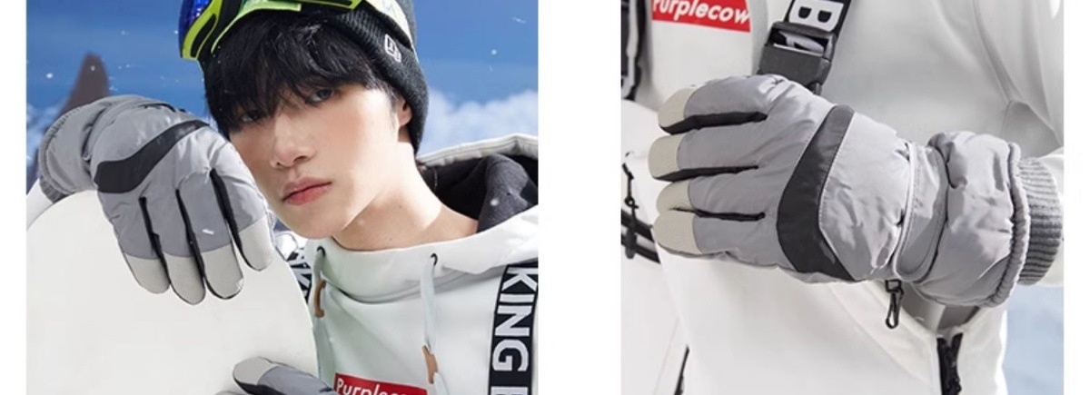 Gants d'hiver chauds et résistants au froid pour le ski, le vélo et les écrans tactiles, en coton épais, pour femmes et femmes._voghion.com