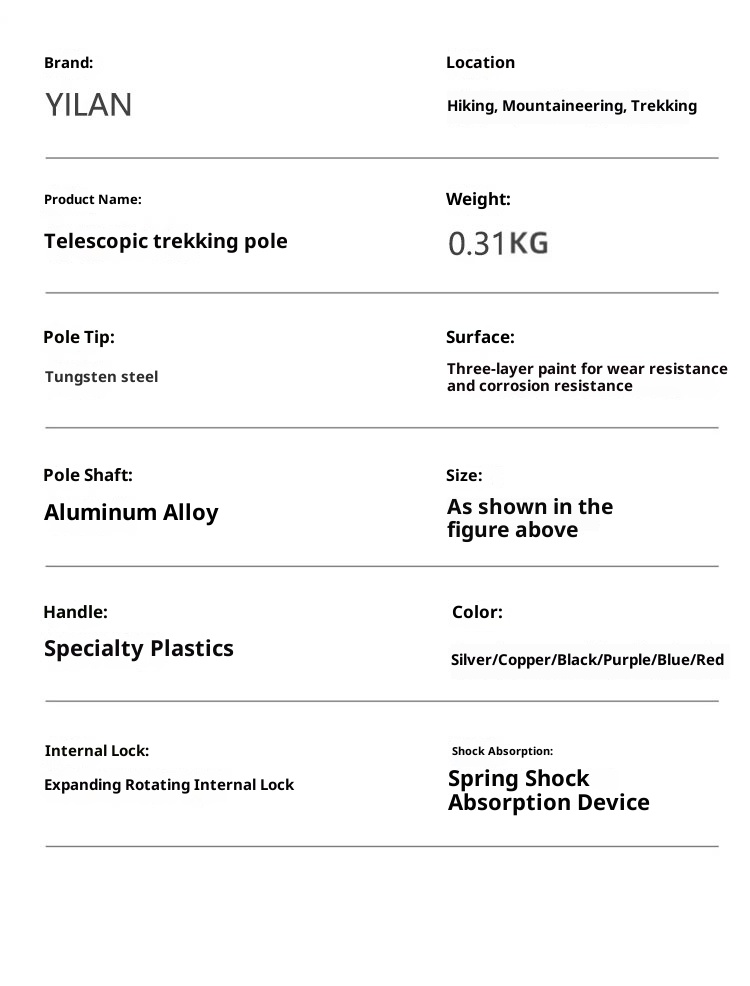 001 Professionelle Outdoor-Trekkingstöcke, teleskopierbar, faltbar, multifunktional, zur Selbstverteidigung für Männer, Frauen und Kinder_voghion.com