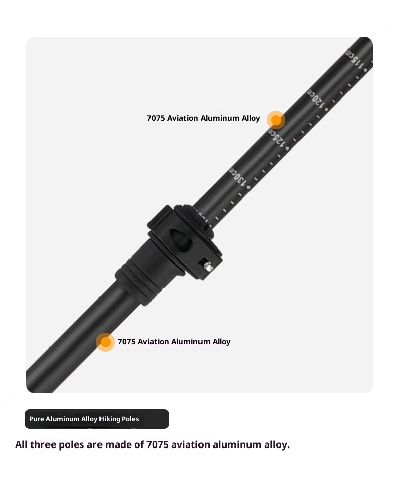 001 Sanfeng Ultra-light Fiber Trekking Poles Outdoor Telescopic Carbon Aluminum Alloy Walking Sticks Hiking Climbing_voghion.com