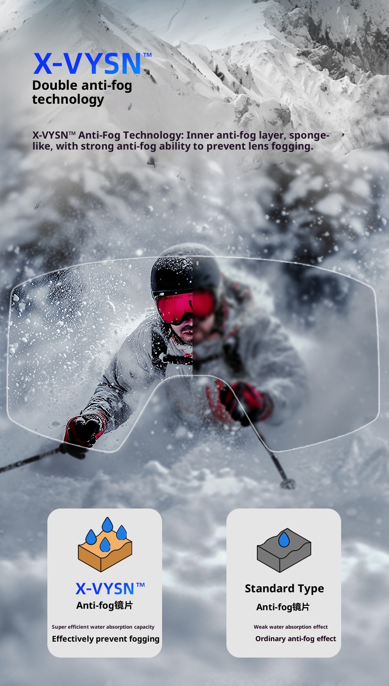 001 Flip Cover Color Changing Ski Anti-Fog Professional Outdoor Mountaineering Windproof Goggles Single And Double Board_voghion.com