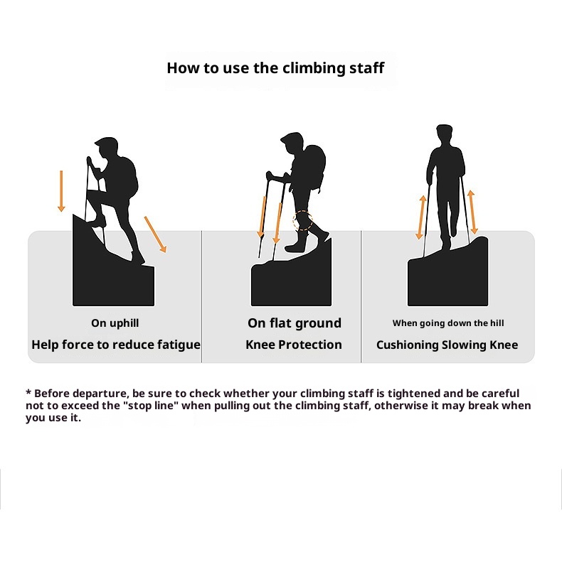 001 Faltbarer Wanderstock aus Carbon, ultraleicht, teleskopierbar, für professionelle Outdoor-Ausrüstung und Kletterausrüstung_voghion.com