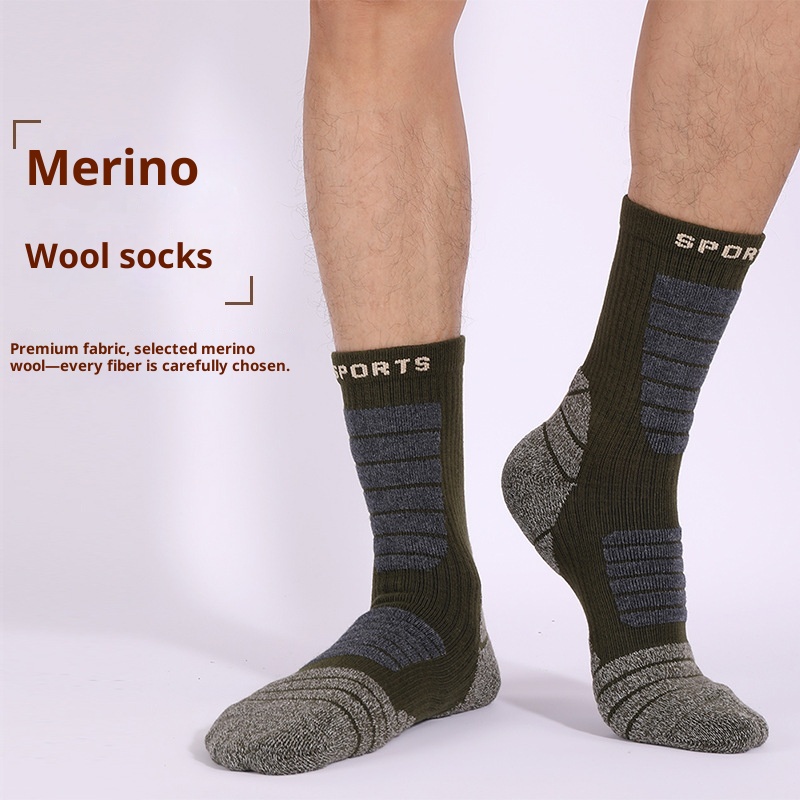 ActiveGo ActiveGo Mingjun Winter 3A Antibacterial Wool Socks Thickened Towel Cross-Border Mountaineering Warm Casual Skiing Non-Slip_voghion.com