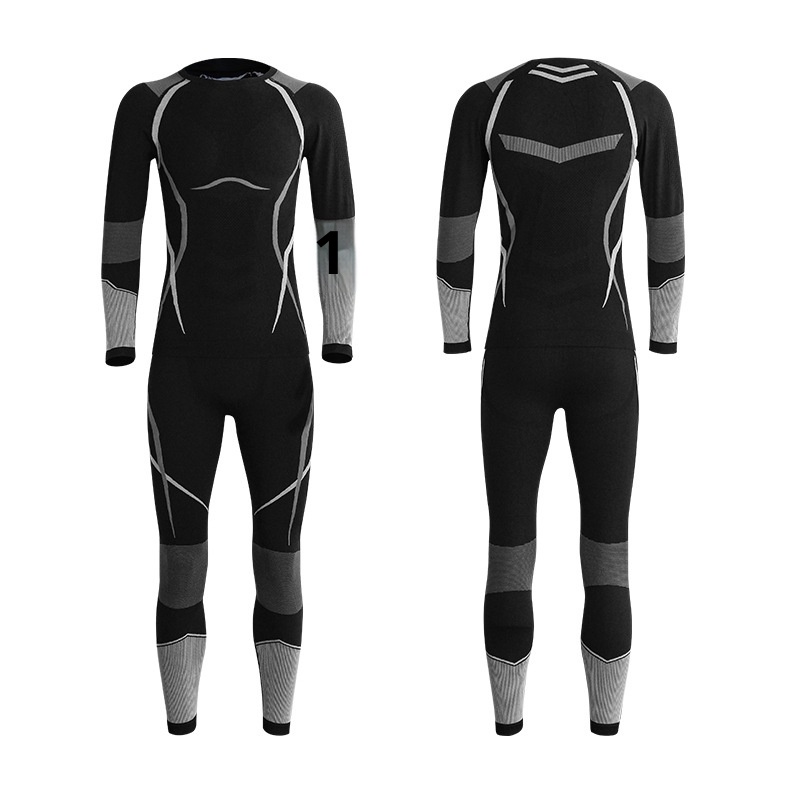 001 Set di biancheria intima termica a compressione per uomo e donna, per sport all'aria aperta, da sci, ad asciugatura rapida, autunno inverno_voghion.com