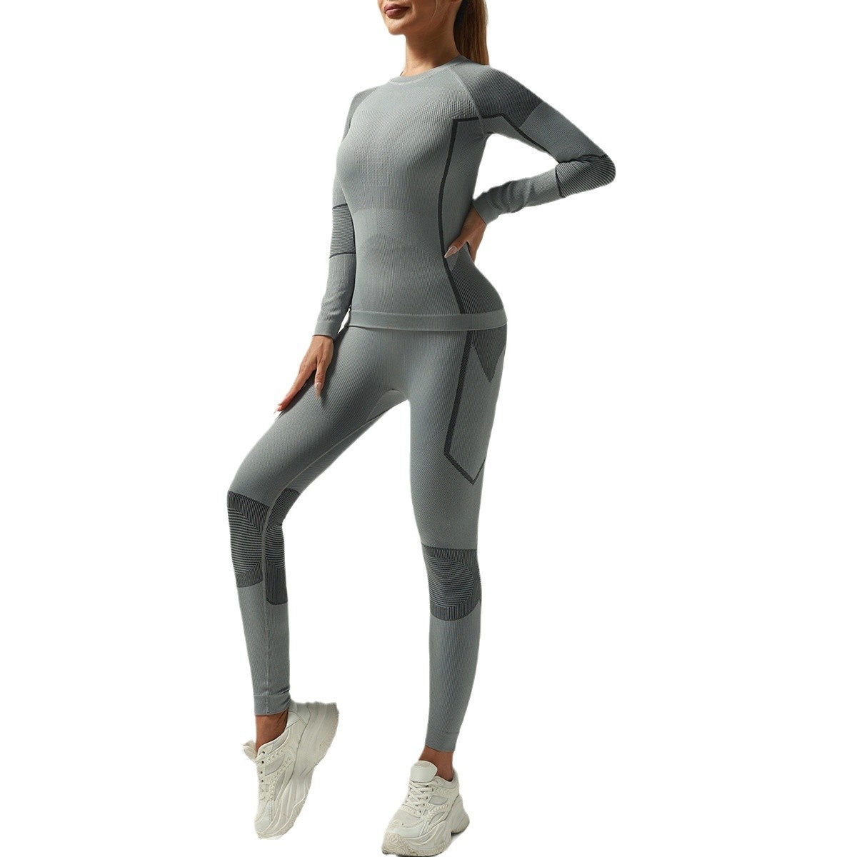 001 Intimo invernale senza cuciture, elastico, caldo, sportivo, aderente, da sci, per esterni, antifreddo_voghion.com