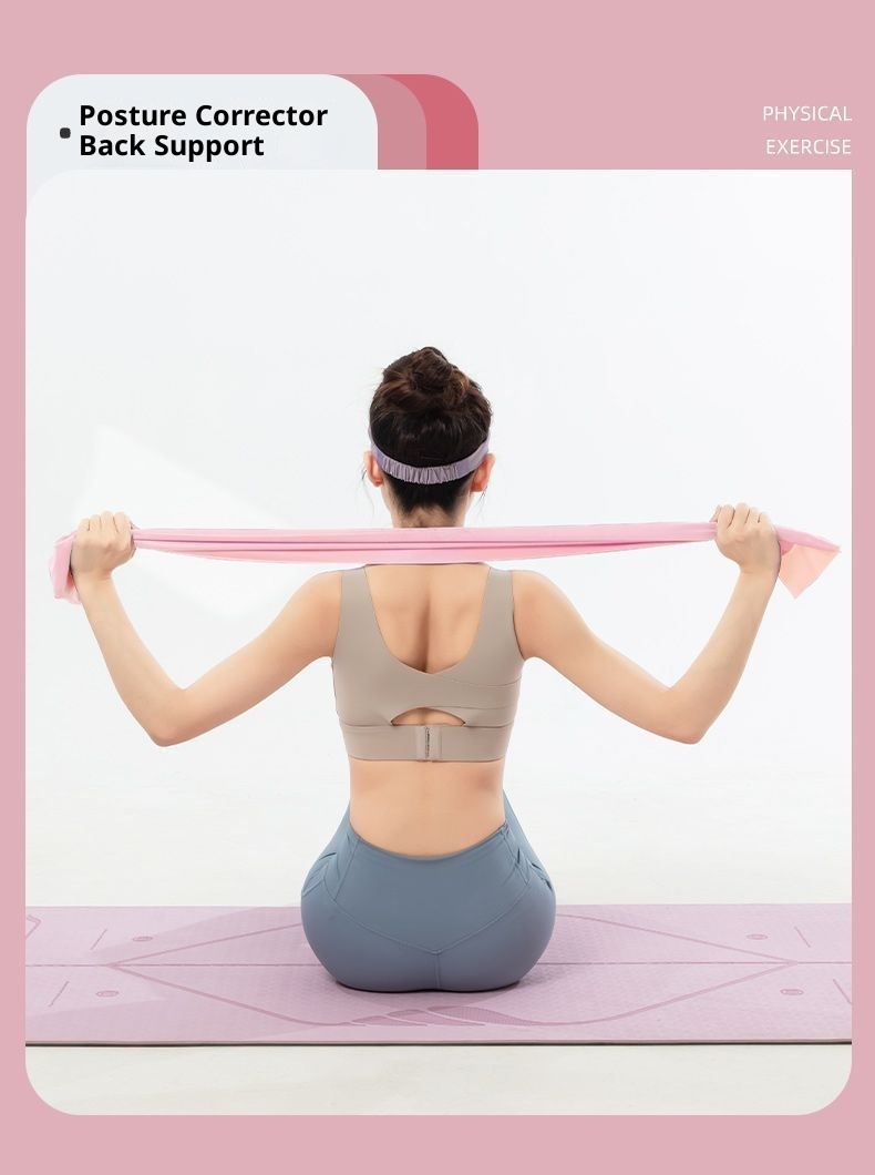 001 Yoga Artifact Hip Lift Exercise Shoulder Opening Beauty Back Stretch Dance Resistance Band_voghion.com