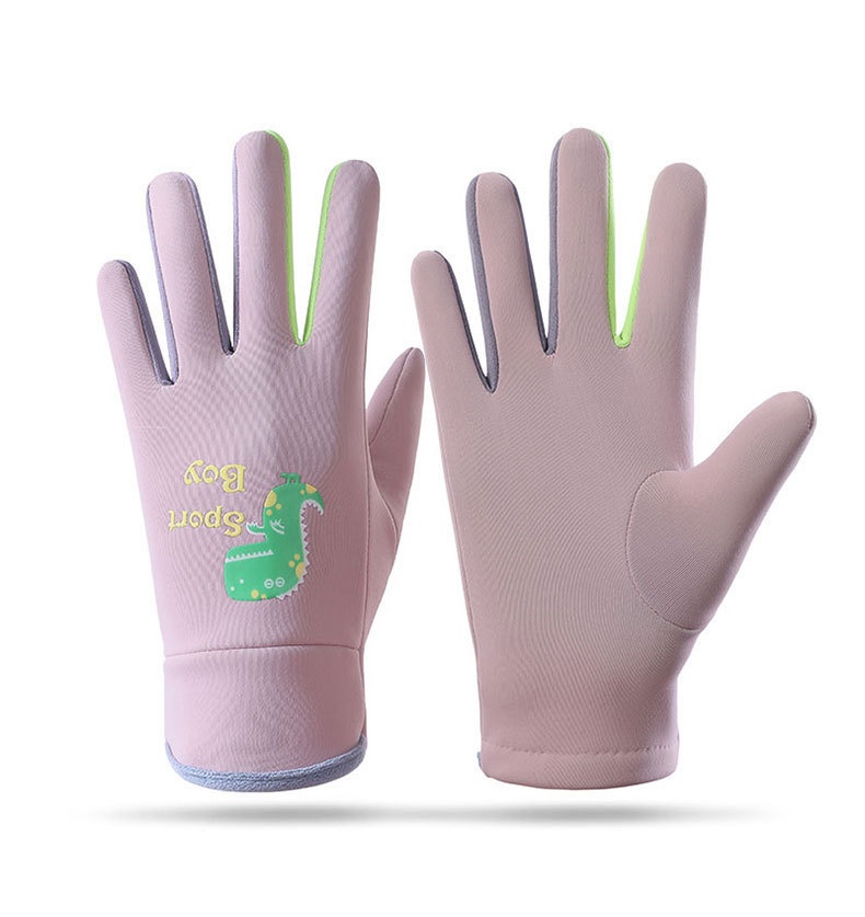 001 Winter Children's Warm Gloves Windproof Water-Resistant Boys And Girls Skiing Snow Play Fleece-Lined Cycling Outdoor_voghion.com