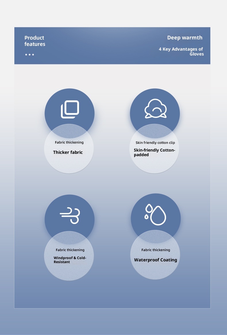 Gants d'hiver chauds et résistants au froid pour le ski, le vélo et les écrans tactiles, en coton épais, pour femmes et femmes._voghion.com