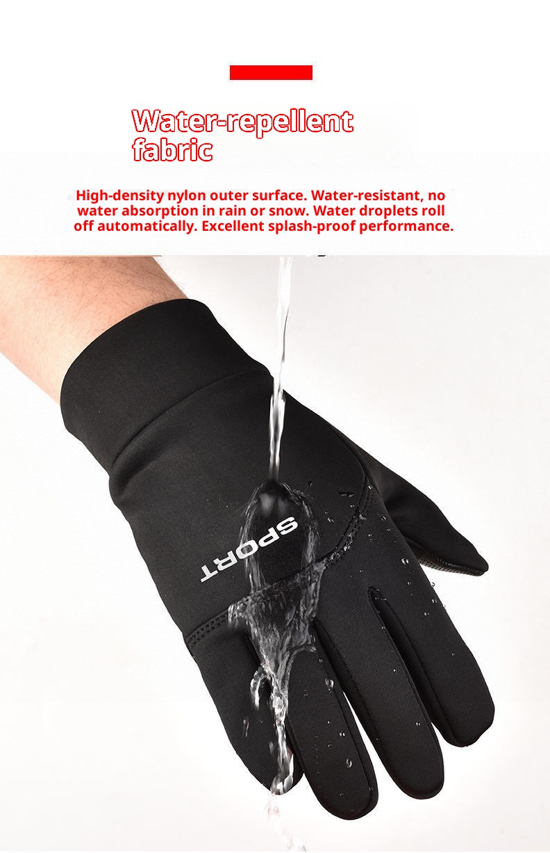 001 Herren Winter-Fahrradhandschuhe Touchscreen Motorradfahren Outdoor Fleece Warm Ski Winddicht Großhandel_voghion.com