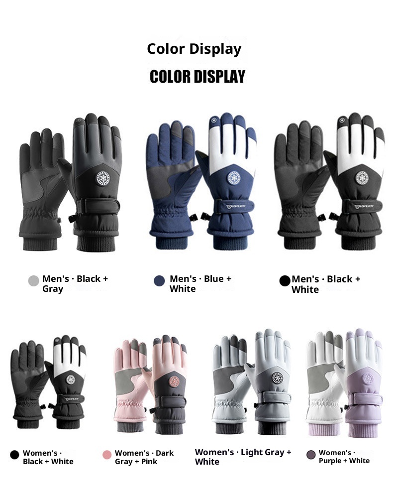 001 Footprint Premium Ski Cycling Gloves Men Winter Waterproof Windproof Riding Motorcycle Touchscreen Cold Resistant_voghion.com
