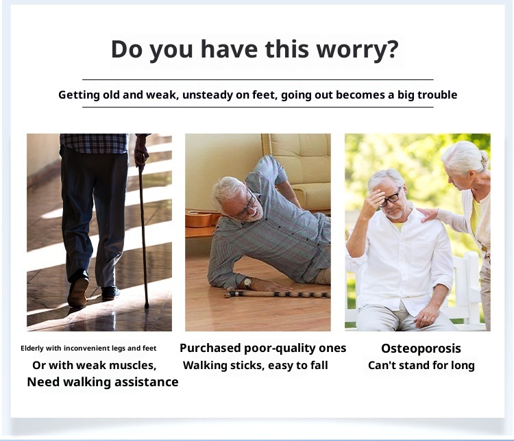 001 Stool Walking Stick Multi-Functional Anti-Slip Lightweight Foldable Elderly Cane Chair For Hiking_voghion.com