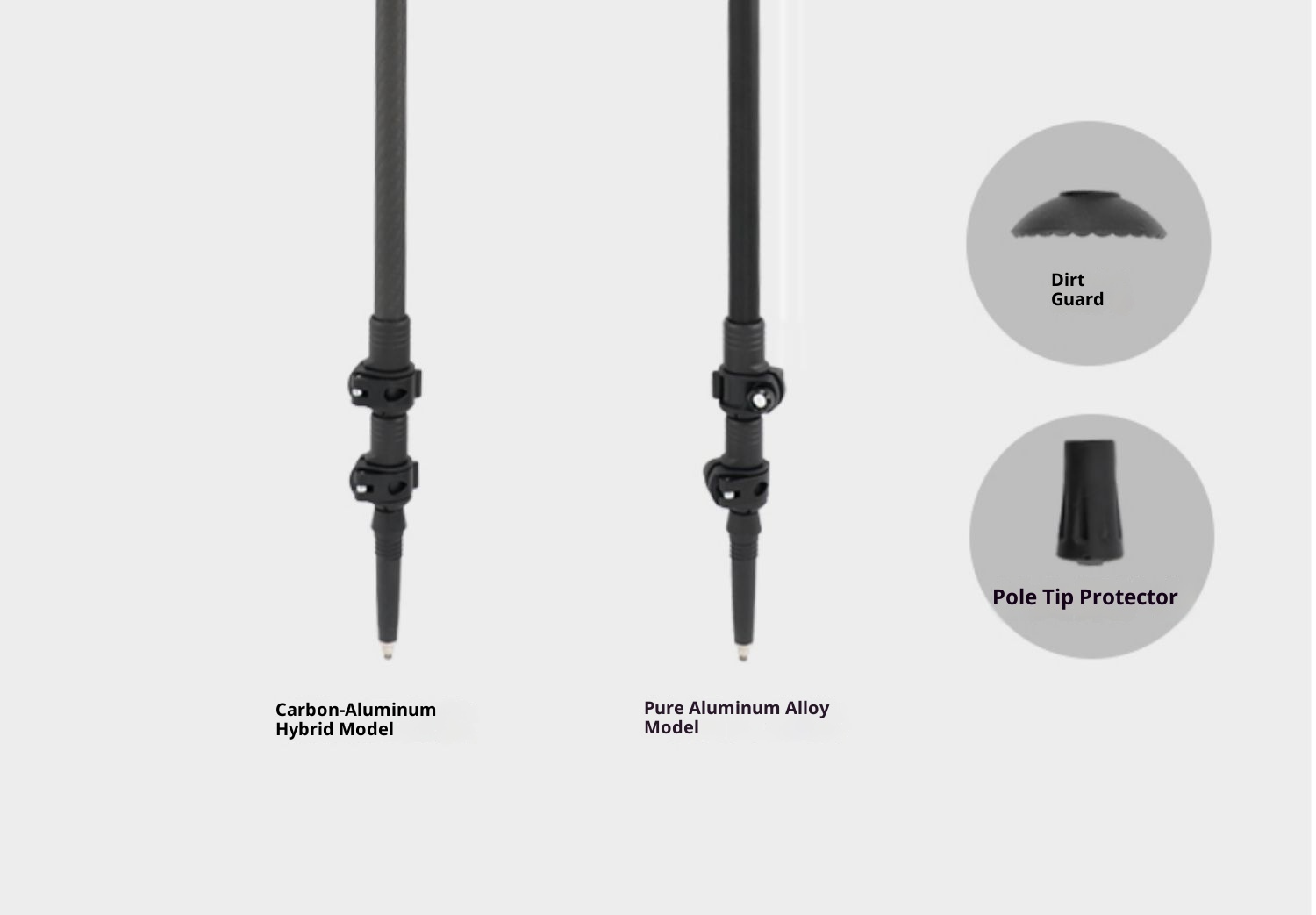 001 Sanfeng Ultra-light Fiber Trekking Poles Outdoor Telescopic Carbon Aluminum Alloy Walking Sticks Hiking Climbing_voghion.com