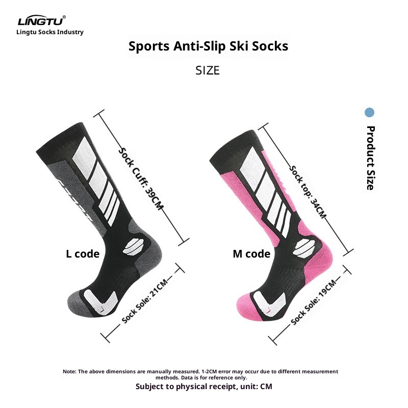 ActiveGo ActiveGo Winter Merino Ski per uomo e donna, Calzini sportivi da trekking caldi e spessi con fondo in asciugamano, Calzini da neve lunghi_voghion.com