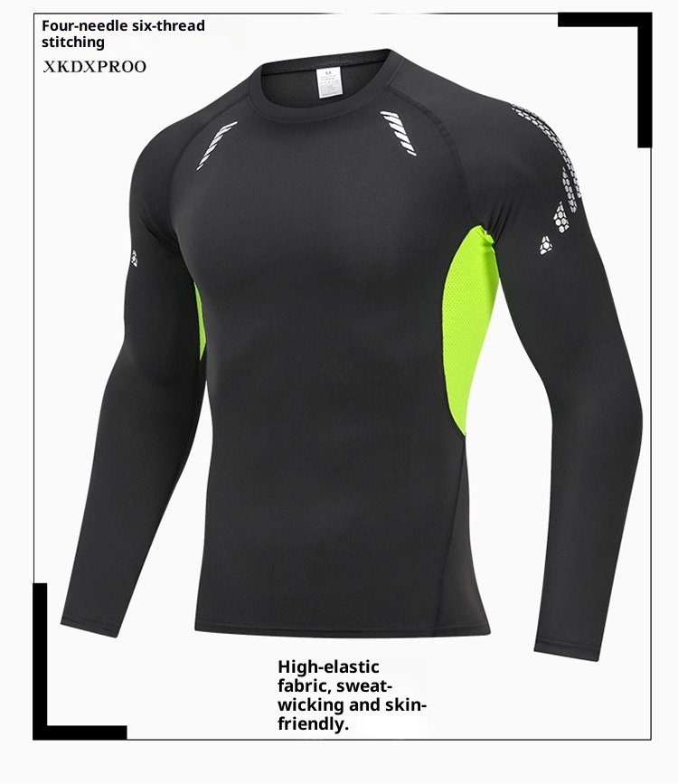 001 Fornitore diretto del produttore per abbigliamento fitness elasticizzato a maniche lunghe a compressione a rapida asciugatura per corsa e basket_voghion.com