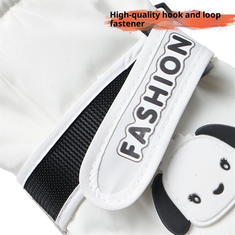 001 Weiße Skihandschuhe von Pochacco für Herbst und Winter: Warm, Touchscreen-geeignet, kälte- und wasserdicht, mit Fleece gefüttert, dick gefüttert, ideal zum Reiten im Freien._voghion.com