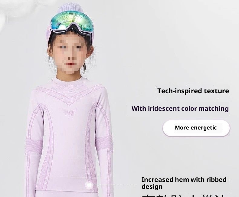 001 H3X Maglia intima da sci per bambini ad asciugatura rapida, foderata in pile, termica, traspirante, traspirante, a compressione, funzionale_voghion.com