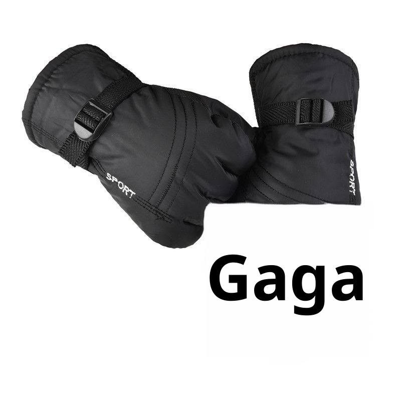 001 Herren-Skihandschuhe aus gefütterter, dicker Baumwolle, warm, winddicht, kältebeständig, wasserdicht, ideal für Studenten, Radfahrer, Motorradfahrer und den Winter._voghion.com