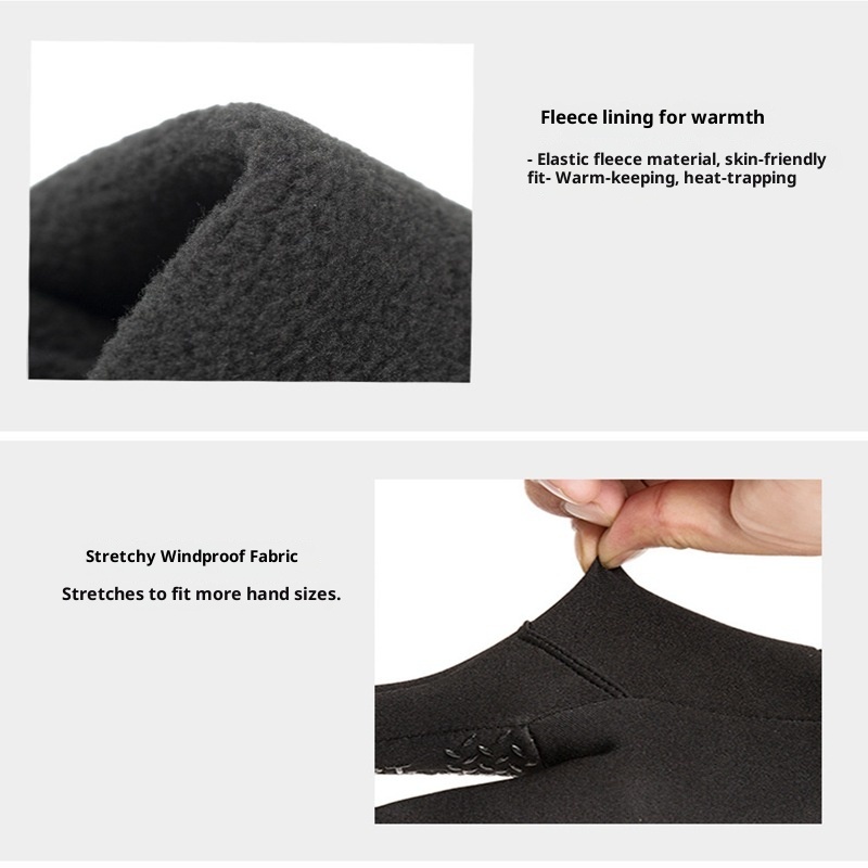 001 Winterwarme Handschuhe für Outdoor-Sportarten wie Skifahren, Laufen und Radfahren, mit Fleece gefüttert, dick, Touchscreen-geeignet, winddicht und wasserdicht_voghion.com