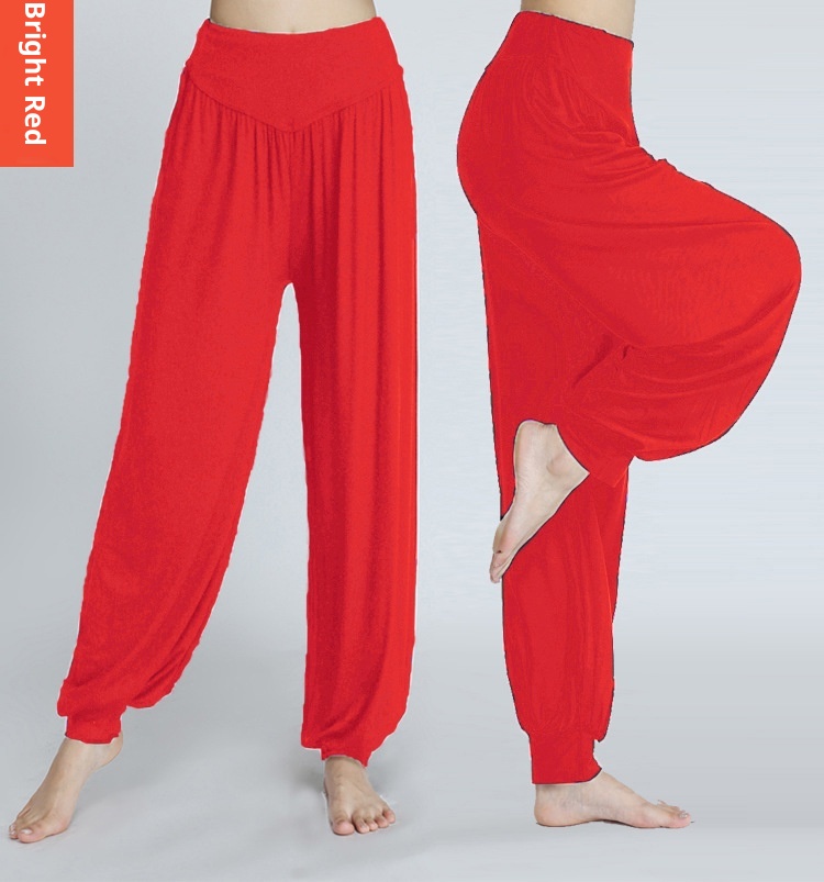 001 New Style Foreign Trade Cross-Border Yoga Modal Exercise Sports Long Square Dance Loose Plus Size Lantern Pants_voghion.com