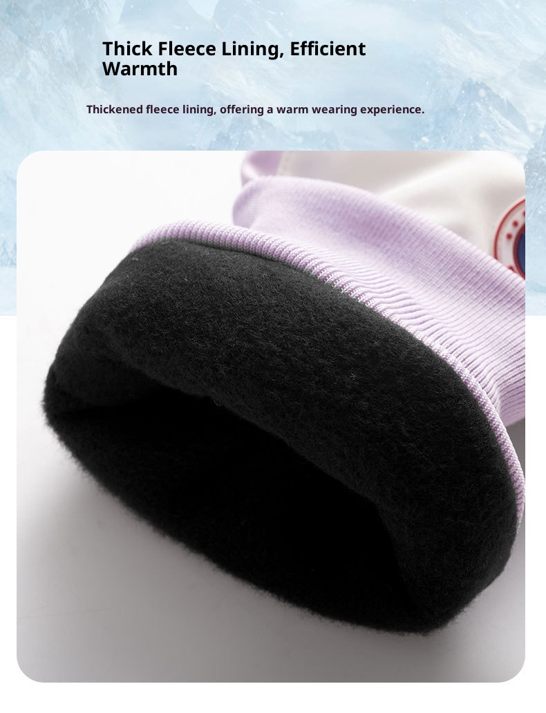 Gants de moto d'extérieur 001, grands, en coton, tactiles, pour hommes et femmes, chauds, en polaire épaisse et coupe-vent, pour l'hiver, la conduite et le ski._voghion.com