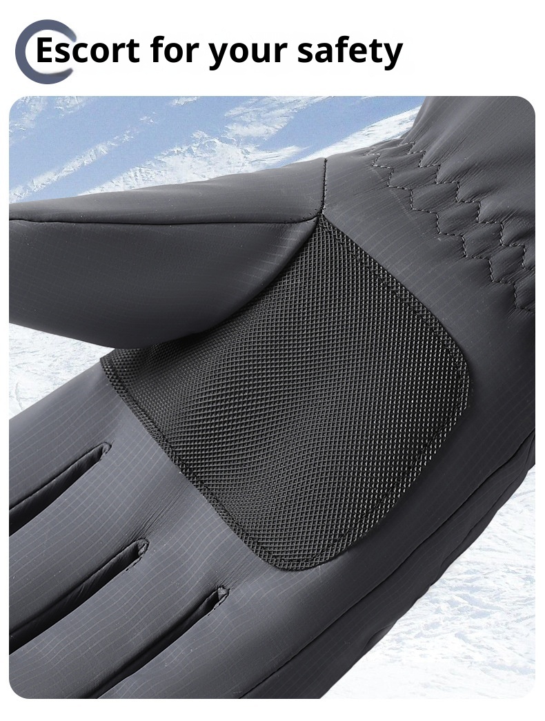 Combinaison de ski ActiveGo Outdoor pour hommes et femmes, doublée polaire, épaisse, tactile, coupe-vent, imperméable, idéale pour le cyclisme et électrique._voghion.com