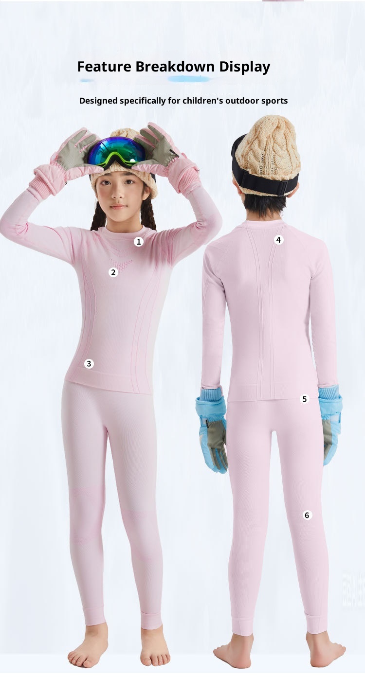 001 Ski Quick-Dry Clothing For Children Boys And Girls Same Style Outdoor Base Layer Knitted Seamless Thermal Underwear_voghion.com