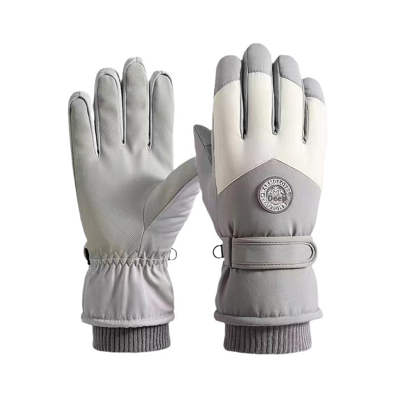 001 Winter Ski Outdoor Fietsen Warm Koudbestendig Winddicht Waterdicht Fleece Gevoerd Verdikt Touchscreen Handschoenen Groothandel_voghion.com