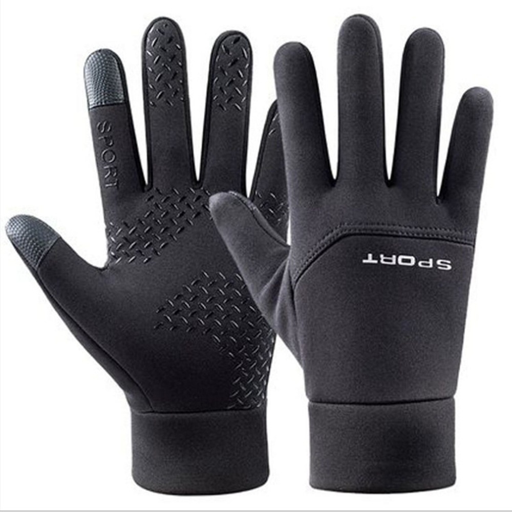 001 Winterwarme Handschuhe für Outdoor-Sportarten wie Skifahren, Laufen und Radfahren, mit Fleece gefüttert, dick, Touchscreen-geeignet, winddicht und wasserdicht_voghion.com