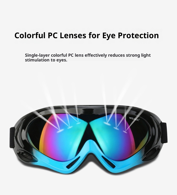 Gafas de montaña de una sola capa para adultos y niños (modelo 001). Resistentes al viento y al polvo. Fabricante de equipos de esquí para exteriores. Envío directo._voghion.com