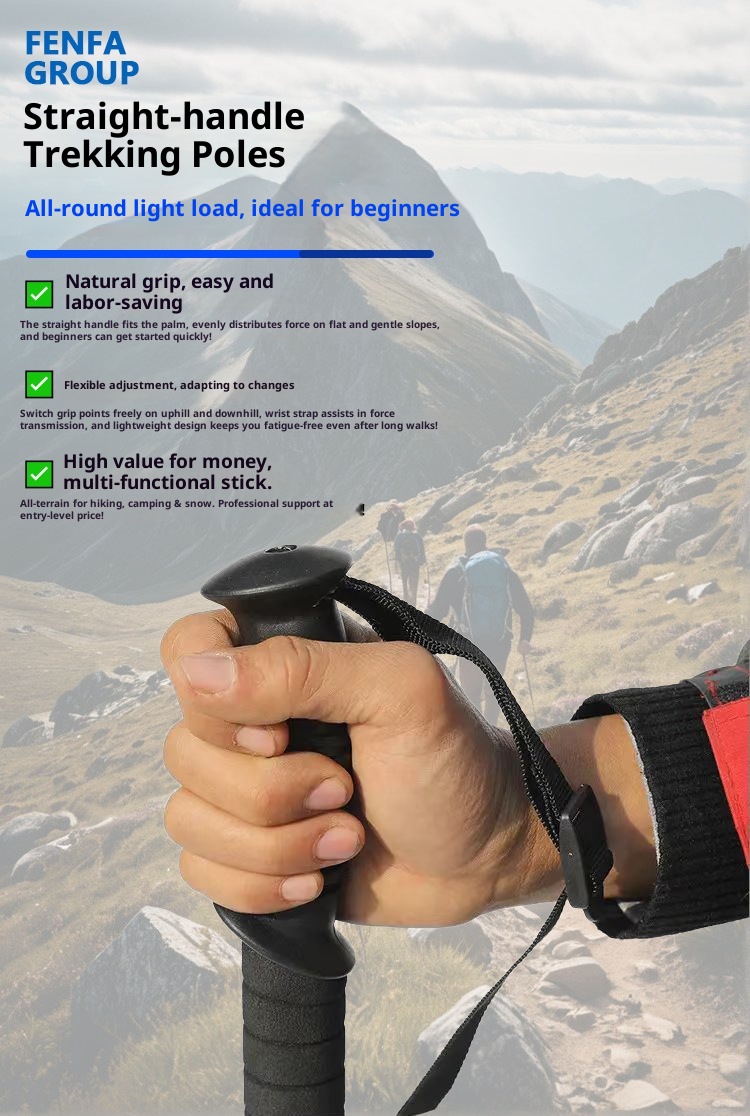 001 Bastone da trekking telescopico da viaggio, da escursionismo, da arrampicata, da esterno, in lega di alluminio, all'ingrosso_voghion.com