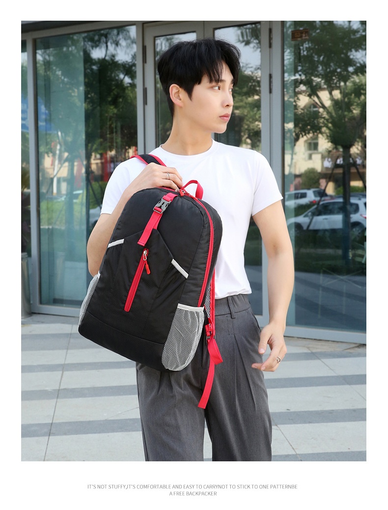 001 Nuovo zaino di grande capacità per uomo e donna, borsa portaoggetti pieghevole, borsa da escursionismo e ciclismo ultraleggera e resistente all'acqua_voghion.com