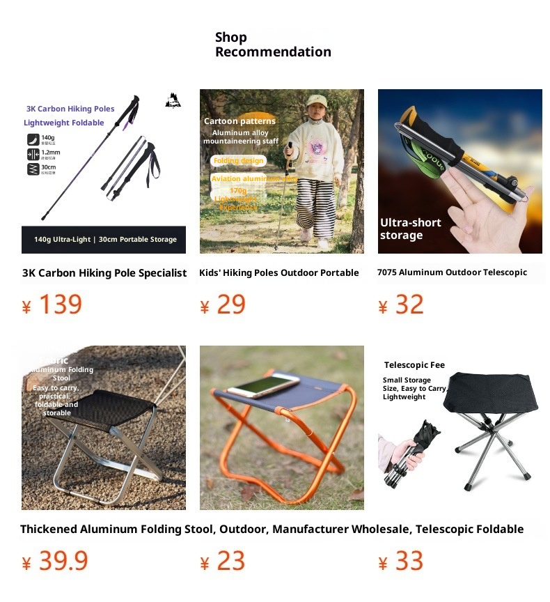 Bastón telescópico ultraligero de fibra de carbono 001 para trekking, de tres secciones, para hombres y mujeres, ideal para senderismo, escalada y actividades al aire libre._voghion.com