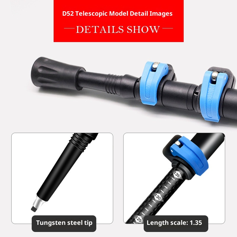 001 Fiber Telescopic Folding Outdoor For Men And Women, Anti-Slip Trekking Pole, Carbon Alloy Walking Stick With Shock_voghion.com