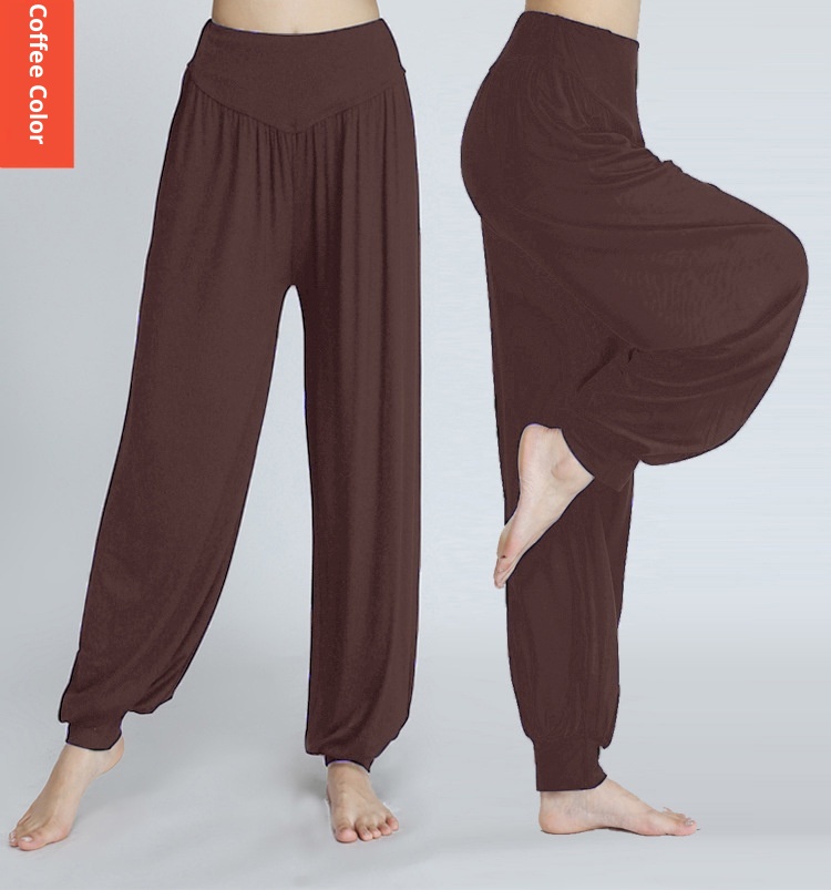 001 New Style Foreign Trade Cross-Border Yoga Modal Exercise Sports Long Square Dance Loose Plus Size Lantern Pants_voghion.com
