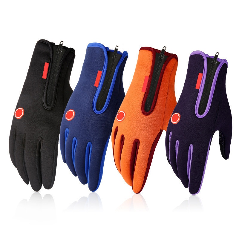 001 New Windproof Cycling Women Full Finger Sports Winter Warm Fleece Skiing Outdoor Waterproof Touch Screen Gloves Men_voghion.com