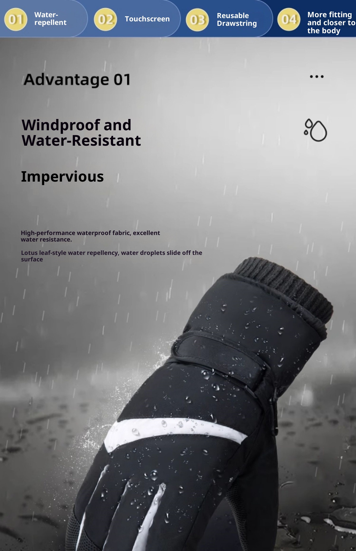 Gants d'hiver chauds et résistants au froid pour le ski, le vélo et les écrans tactiles, en coton épais, pour femmes et femmes._voghion.com