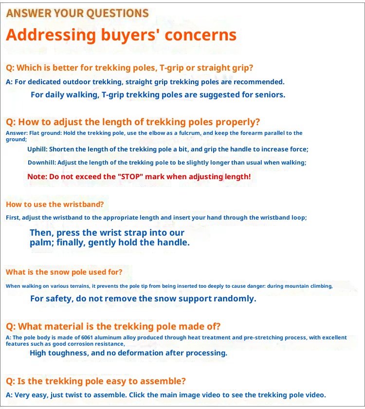 001 Outdoor Travel Climbing Multi-Functional Retractable Walking Stick Hiking Trail Three-Section Four-Section Ultra-Light_voghion.com