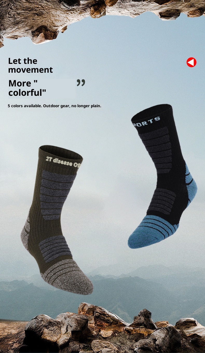 ActiveGo ActiveGo Mingjun Winter 3A Antibacterial Wool Socks Thickened Towel Cross-Border Mountaineering Warm Casual Skiing Non-Slip_voghion.com