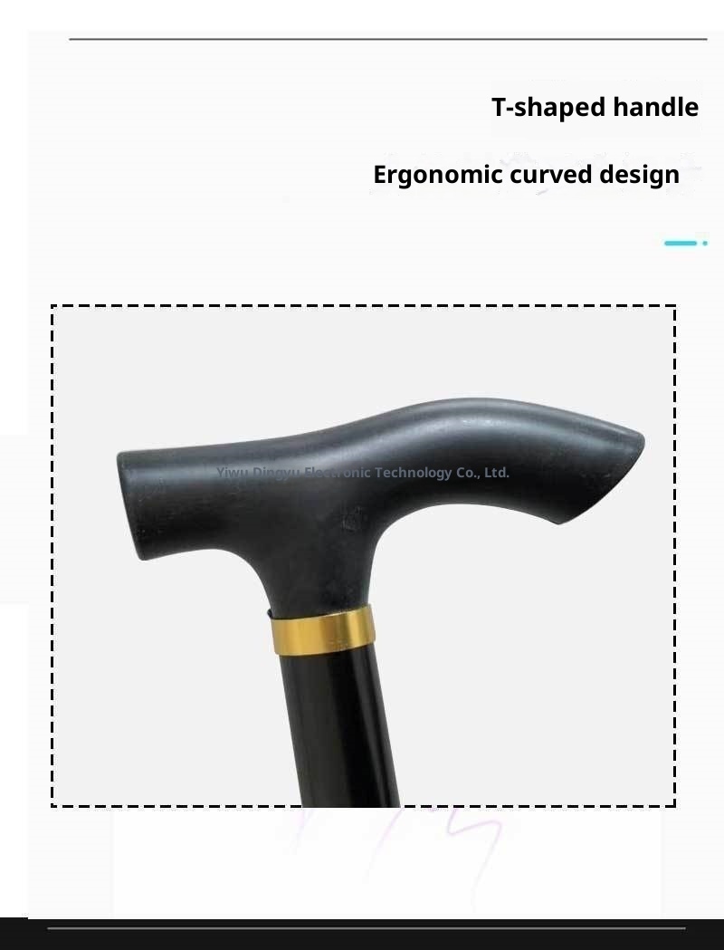 001 Wanderstock, fünfteilig, faltbar, ultrakurz, teleskopierbar, für Damen und Herren, Gummi, ohne Aufdruck_voghion.com